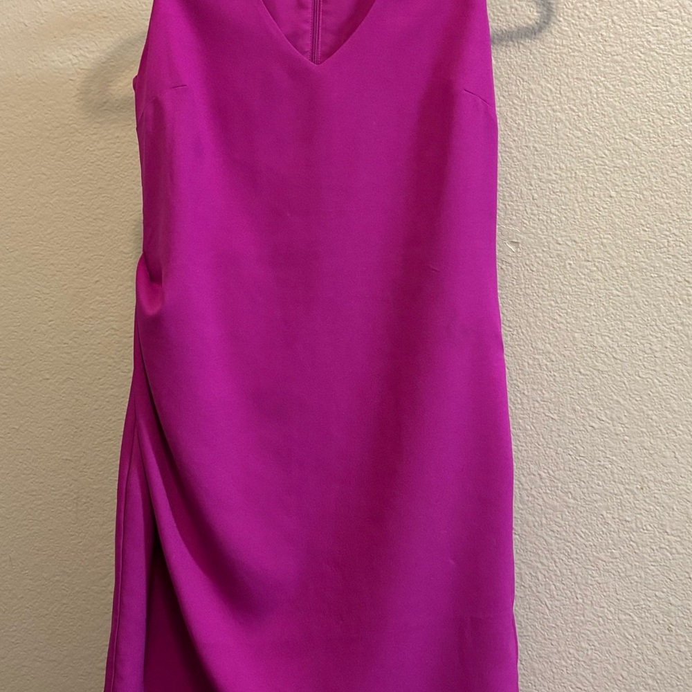 Elegant Magenta Sleeveless Dress